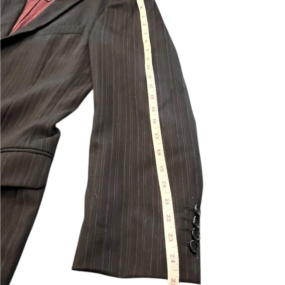 Dolce & Gabbana Mens Black Red Pin Stripe Blazer Jacket Vintage Luxury 36 COA‎
